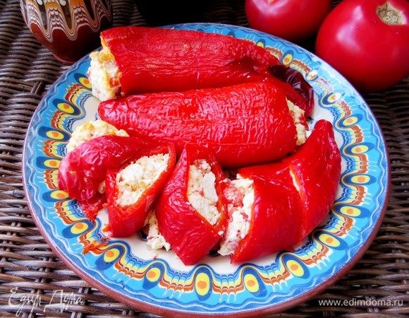 Болгарский перец запеченный с мясом и овощами