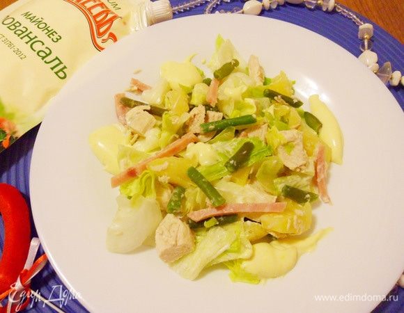 Рецепт приготовления диетического салата с курицей и черносливом