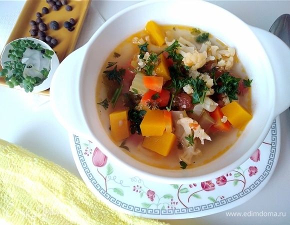 Овощной суп с сельдереем 