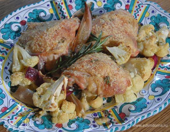 Куриные бедра с картошкой в рукаве в духовке