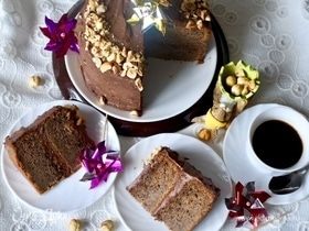 Торт с фундуком и шоколадно-ореховым кремом «Пробуждение»