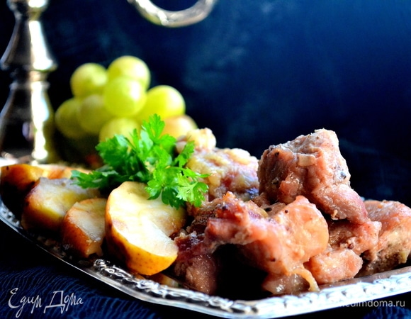 Свинина с имбирем и соевым соусом. Фото