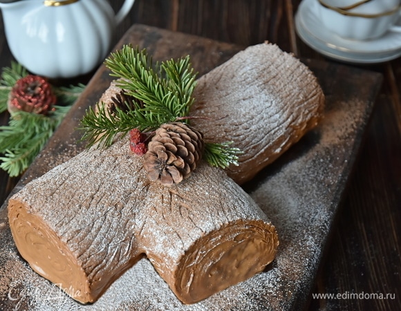 Французский торт «Рождественское полено» Buche de Noel - рецепт от Гранд кулинара