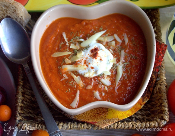 Турецкий томатный суп пюре с томатной пастой