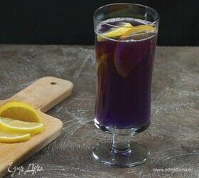 Чай «Синие лепестки» с медом и лимоном