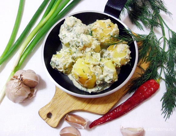 Тушёная картошка со сметаной в мультиварке - рецепт автора Анастасия ✈