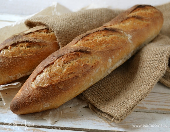 Французский багет (No knead French baguette)