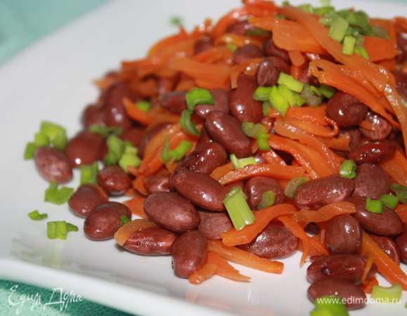 Салат стручковая фасоль по корейски с морковью и уксусом рецепт �с фото пошагово