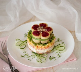 Порционный салат «Аленький цветочек»