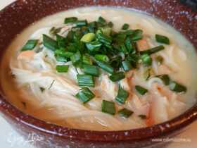 Китайский сливочный суп с лососем