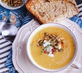 Тыквенно-чечевичный суп-пюре с имбирем