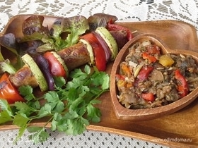 Салат из сезонных овощей на мангале
