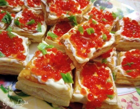 Бутерброды с красной икрой на праздничный стол - рецепт автора Светлана Скребнева