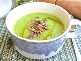 Овощной суп-пюре с горошком