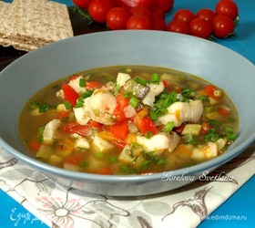 Суп с пангасиусом и овощами