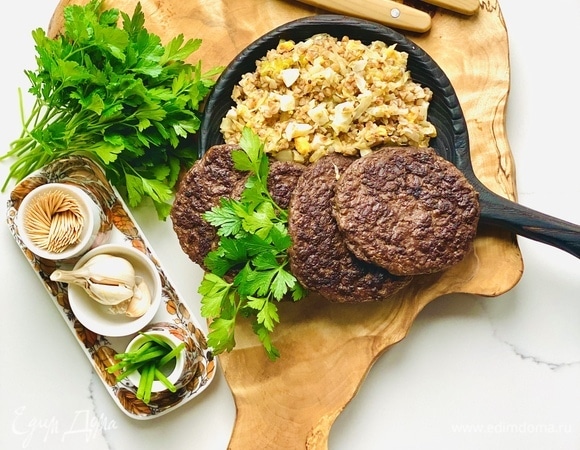 Котлеты с гарниром из баклажан, грибов и болгарского переца рецепт с фото пошагово