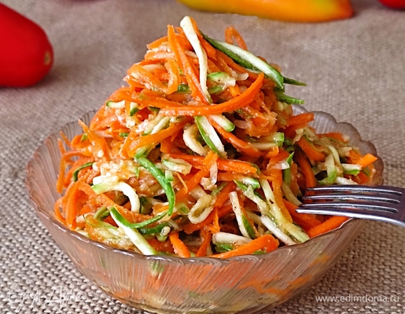 Острый салат из моркови с кориандром