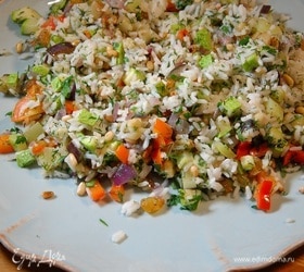 Теплый рисовый салат «Конфетти»