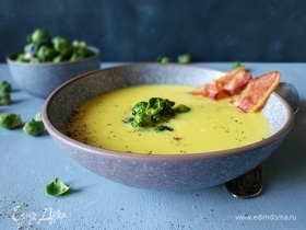 Крем-суп с кольраби и брюссельской капустой