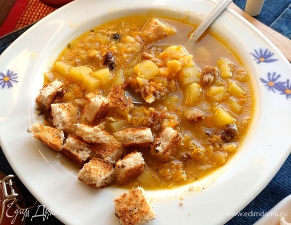 Рецепт: Гороховый суп | Музыкальный суп «Фуги Баха» и мой секрет варки вкусных супов