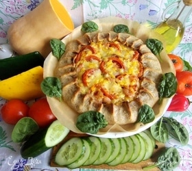 Галета с сыром и овощами