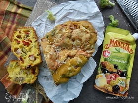 Пирог-пицца на майонезе