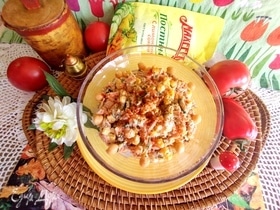 Салат с рыбой и нутом