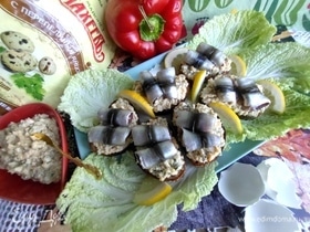 Бутерброды с килькой