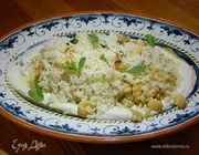 Лимонный рис с запеченной цветной капустой, кедровыми орехами и мятой