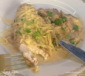 Сливочная курица со шпинатом