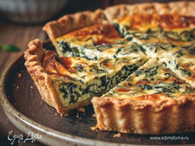 Киш со шпинатом и сыром