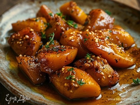 Молодая морковь, запеченная с медом и тимьяном