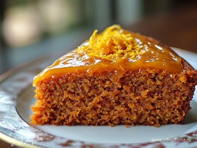 Морковный пирог с кардамоном и апельсиновой глазурью