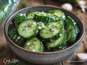 Хрустящие малосольные огурцы быстрого приготовления в пакете