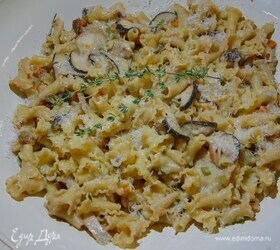 Кампанелле с белыми грибами, овощами и тимьяном