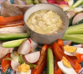 Закуска ассорти с соусом айоли