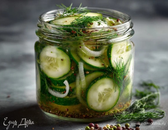Огурцы по фински с уксусом