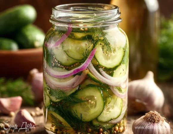 Огурцы по фински с яблочным уксусом