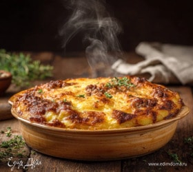 Картофельная запеканка с мясным фаршем и сыром