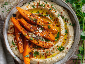 Хумус с запечённой морковью