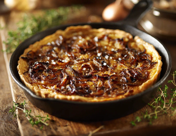 Грибной тарт с карамелизированным луком