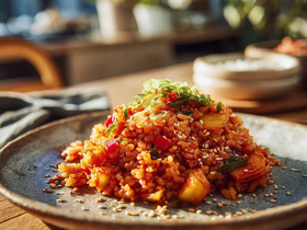 Жареный рис с кимчи