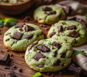 Мятное печенье с кусочками шоколада