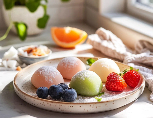 Домашнее пирожное моти ассорти