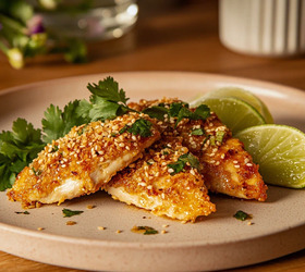 Куриное филе в кунжутной корочке по-тайски