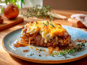 Мясо по-французски с луком